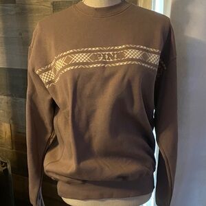 PINK Victoria's Secret Crewneck Sweatshirt light brown